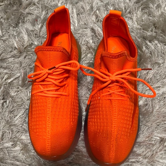 Wanted Shoes - New Wanted Neon Orange Sneakers